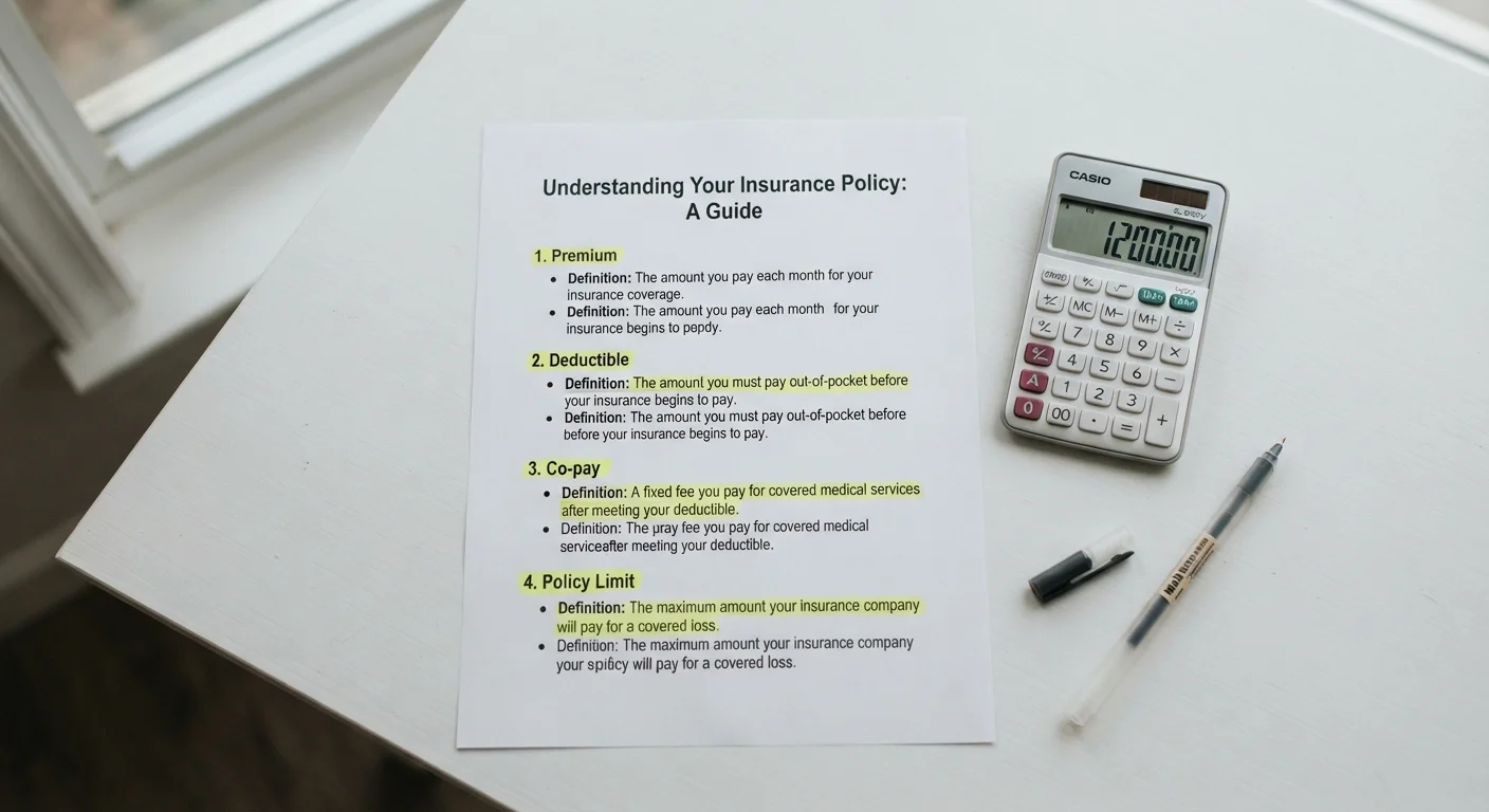 Deductible, Premium, Copay, Coinsurance: The Four Cost Terms Decoded